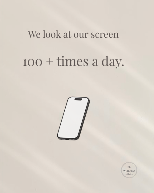 Soft Reset™ wallpaper preview on iPhone lock screen, soft affirmation design